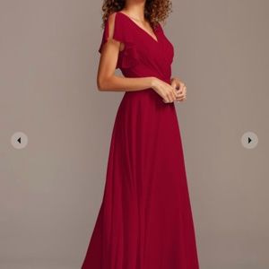 NWT David’s Bridal Flutter Sleeve Dress